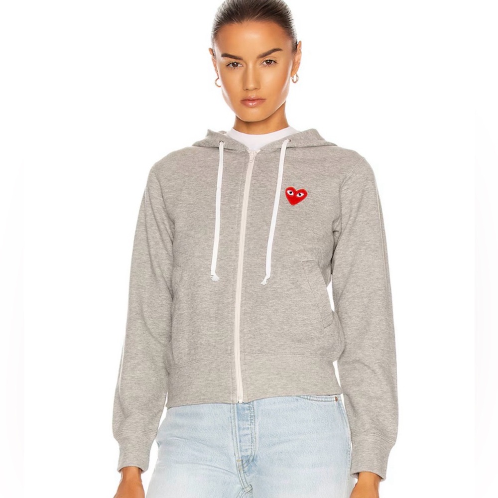 Comme Des Garcons PLAY Zip Hoodie Sweatshirt size M